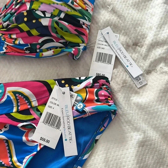 Bleu Rod Beattie Go For Bold Two Piece Swimsuit Top and Sarong Bikini Bottom - Picture 14 of 14